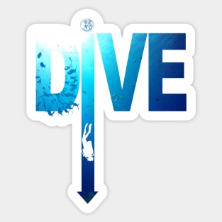 scuba diving: DIVE arrow for divers Sticker